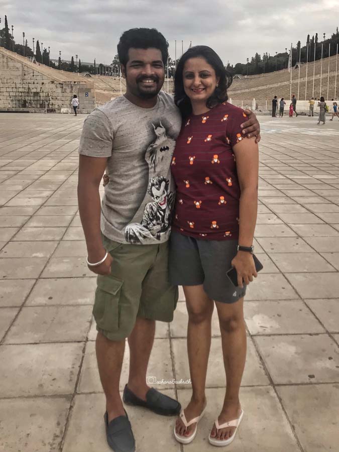 sahana and ashrith at athens