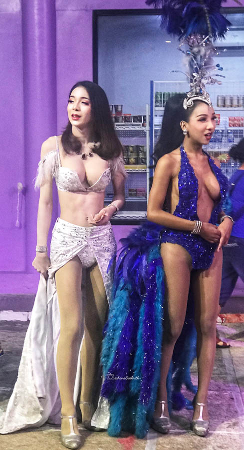 Cabaret show performers in sexy clothes at Patong, Thailand