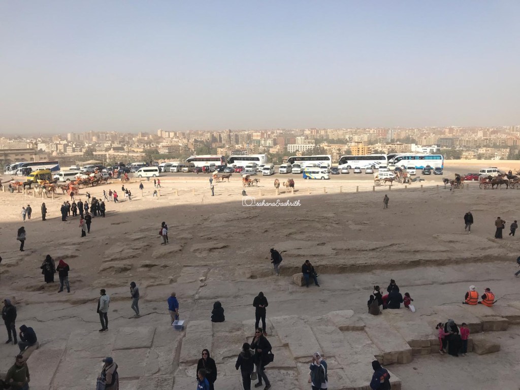 Overcrowding at Giza Necropolis in Egypt