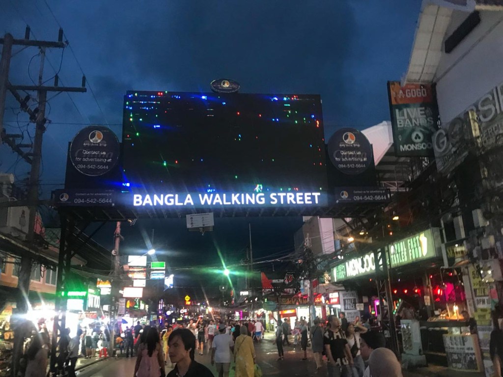 Bangla walking street filled with tourists