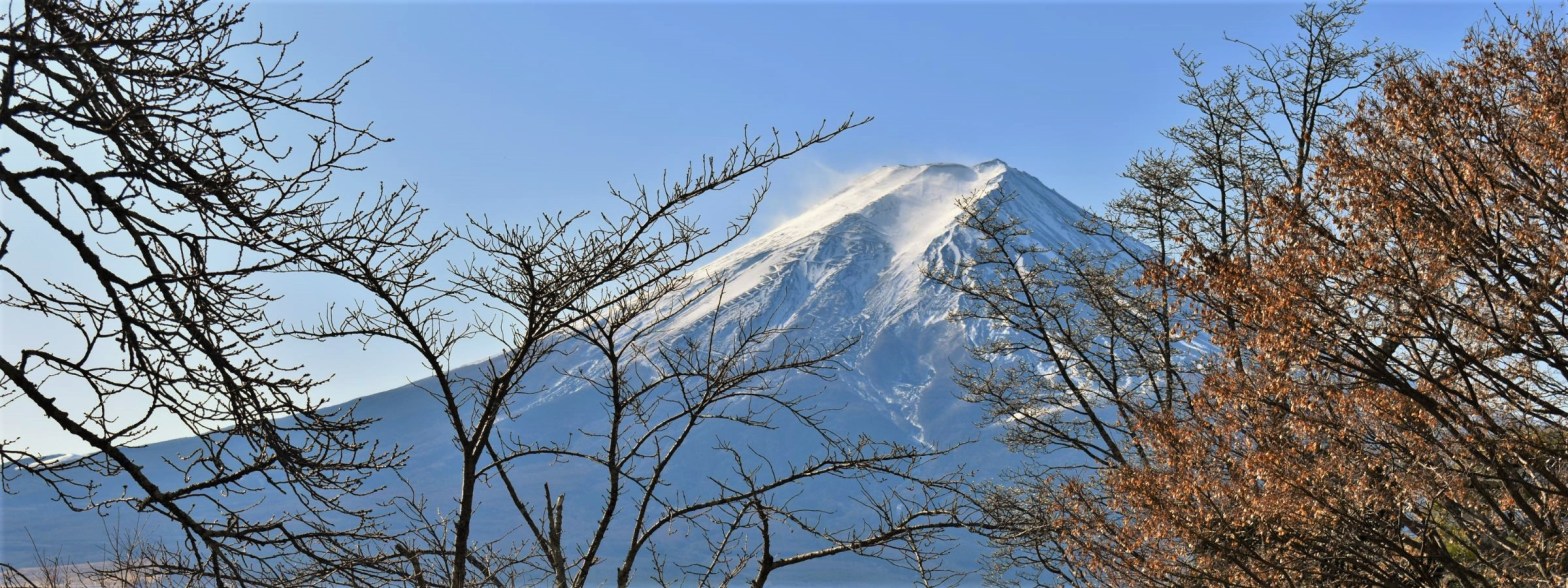 clear view of snow capped mount fuji during December