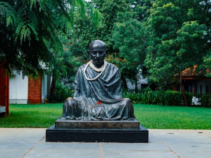 Statue of Gandhiji in Sabarmati Ashram, Gujarat, Ahmedabad