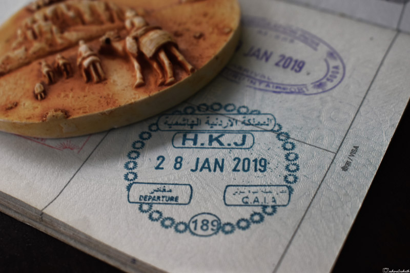 jordan entry stamp on indian passport