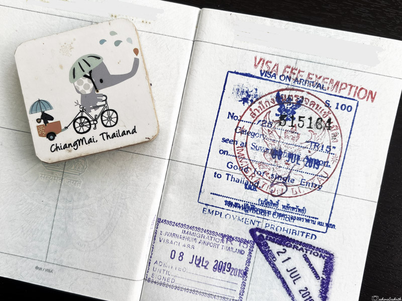 thailand tourist visa stamp on indian passport