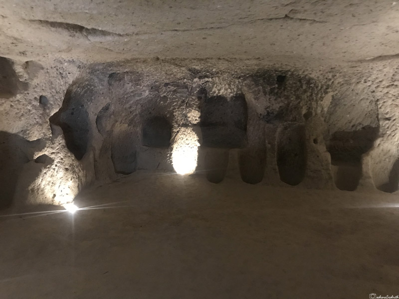 inside of underground cities in cappadocia