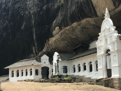 exteriors of cave temple dambulla in sri lanka