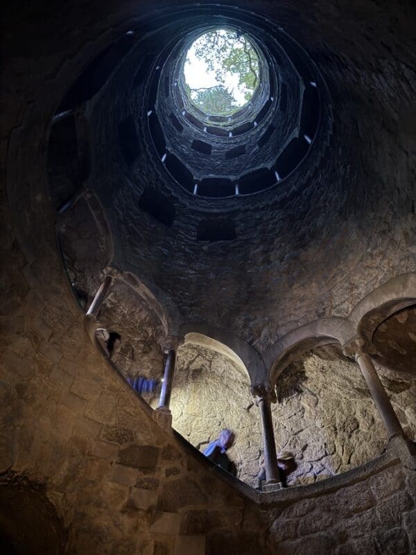 Quinta da Regaleira initiation well viewed from the bottom
